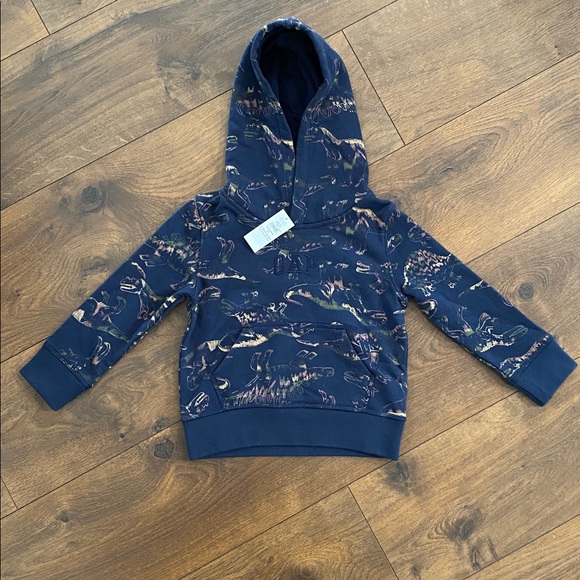 GAP Other - NWT Gap Kids Navy Dinosaur Hoodie Embroidered Logo Size 3 Years